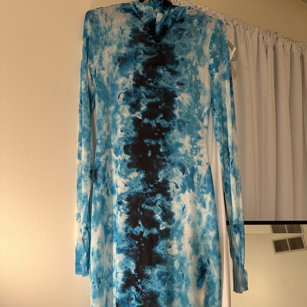Afrm tie dye midi dress. Includes slip. Sz s